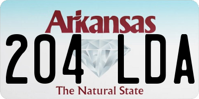 AR license plate 204LDA