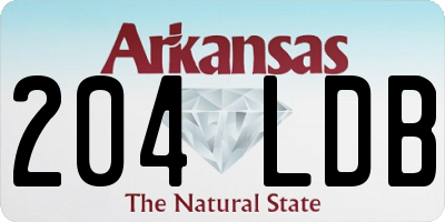 AR license plate 204LDB