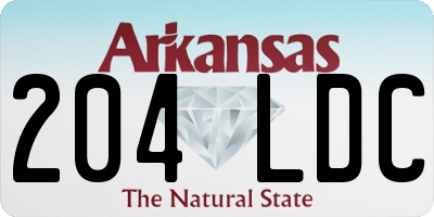 AR license plate 204LDC