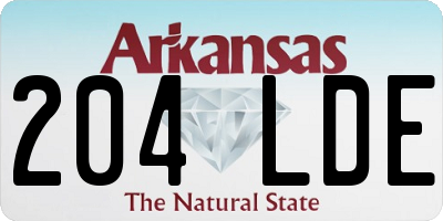 AR license plate 204LDE