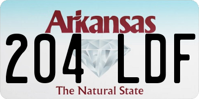 AR license plate 204LDF