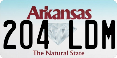 AR license plate 204LDM