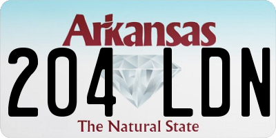AR license plate 204LDN