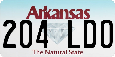 AR license plate 204LDO
