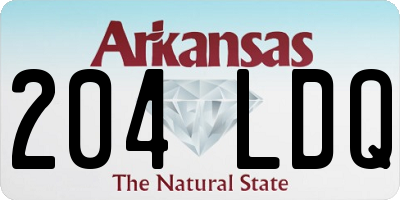 AR license plate 204LDQ