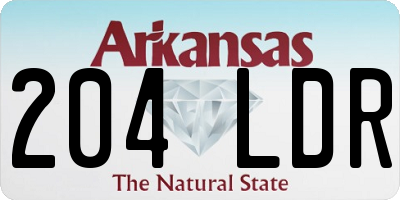 AR license plate 204LDR