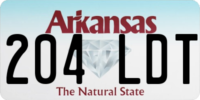 AR license plate 204LDT