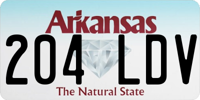 AR license plate 204LDV