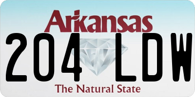 AR license plate 204LDW