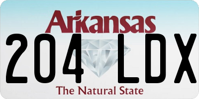 AR license plate 204LDX