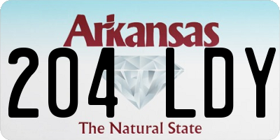 AR license plate 204LDY