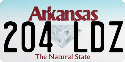 AR license plate 204LDZ