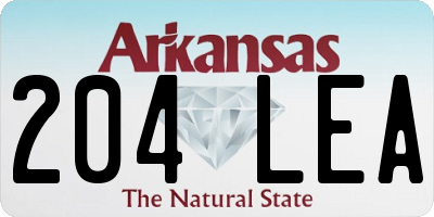 AR license plate 204LEA
