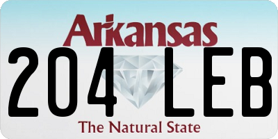 AR license plate 204LEB
