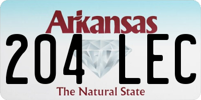 AR license plate 204LEC