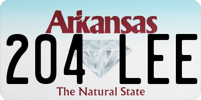 AR license plate 204LEE