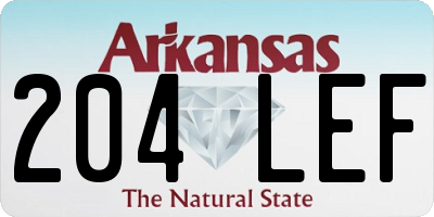 AR license plate 204LEF