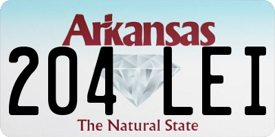 AR license plate 204LEI