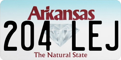 AR license plate 204LEJ