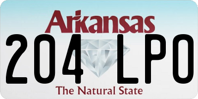 AR license plate 204LPO