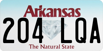 AR license plate 204LQA