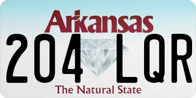AR license plate 204LQR
