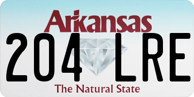 AR license plate 204LRE
