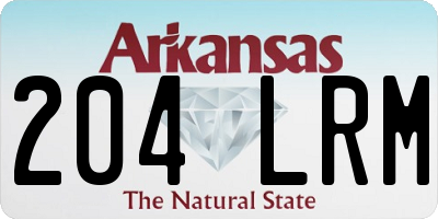 AR license plate 204LRM