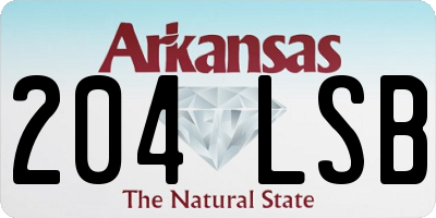 AR license plate 204LSB