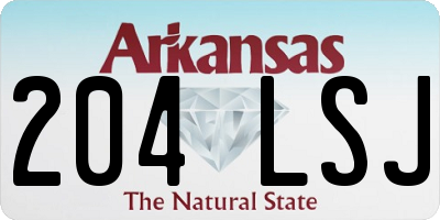 AR license plate 204LSJ