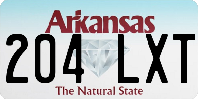 AR license plate 204LXT