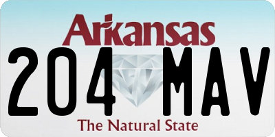 AR license plate 204MAV
