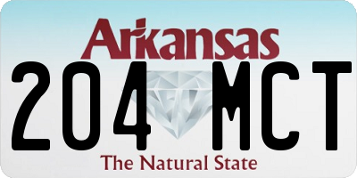 AR license plate 204MCT