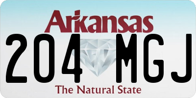 AR license plate 204MGJ
