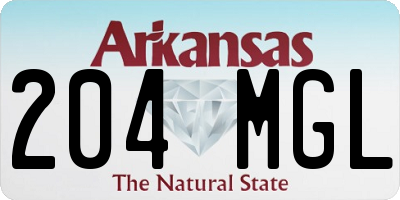 AR license plate 204MGL