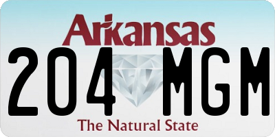 AR license plate 204MGM