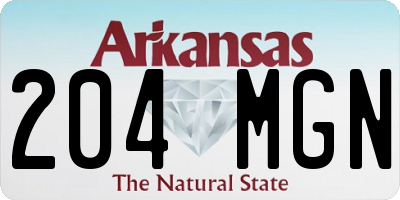 AR license plate 204MGN