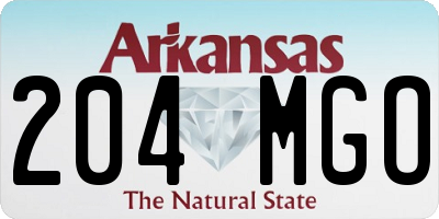 AR license plate 204MGO