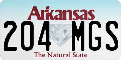 AR license plate 204MGS