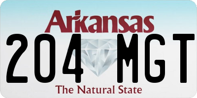 AR license plate 204MGT