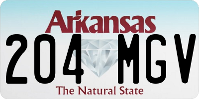 AR license plate 204MGV
