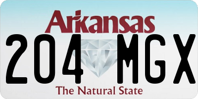 AR license plate 204MGX