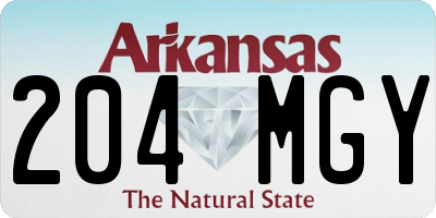 AR license plate 204MGY