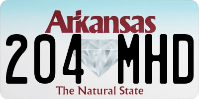 AR license plate 204MHD