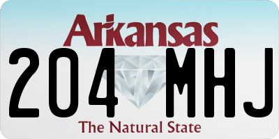 AR license plate 204MHJ