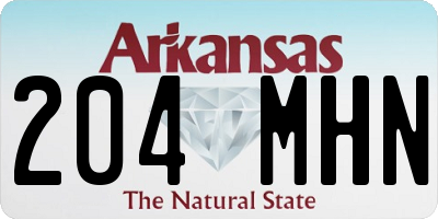 AR license plate 204MHN