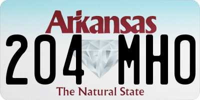 AR license plate 204MHO