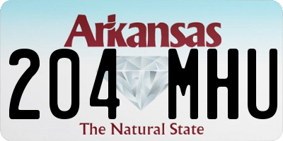 AR license plate 204MHU
