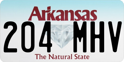 AR license plate 204MHV