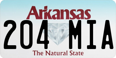 AR license plate 204MIA